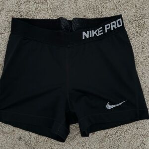 Nike Pro Black Shorts with Silver Accents